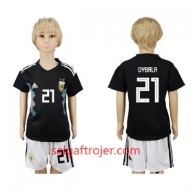 Argentina Fodboldtrøjer Dybala 21 Børn Udebanesæt VM 2018